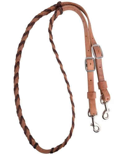 Martin Saddlery Latigo Chocolate Laced Barrel Rein