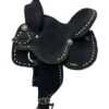 Lightweight Black Suede Kids Barrel Saddle