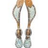 Alamo Saddlery Ladies Turquoise Gator Spur Straps