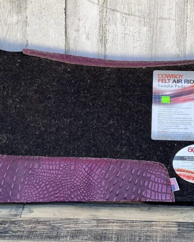 Professionals Choice Charcoal/Wine Cowboy Felt Air Ride Saddle Pad