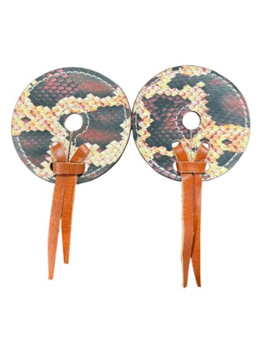 Snakeskin Print Leather Bit Guards
