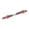Red Latigo Leather Twisted Curb Chain