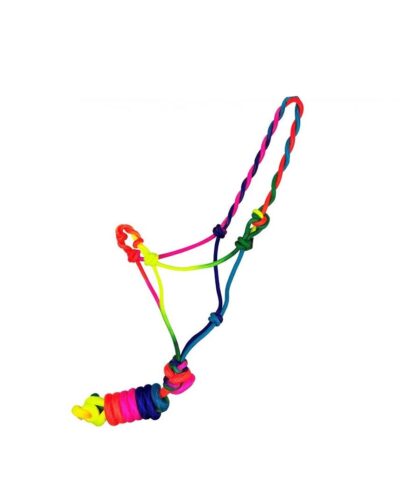 Mini/Small Pony Size Rainbow Cowboy Knot Rope Halter & Lead