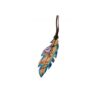 Follow Your Dreams Hand Painted Tie On Feather Saddle Charm