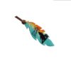Finish Strong Hand Painted Tie On Feather Saddle Charm