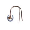 Hand Painted Tie On Horseshoe Saddle Charm