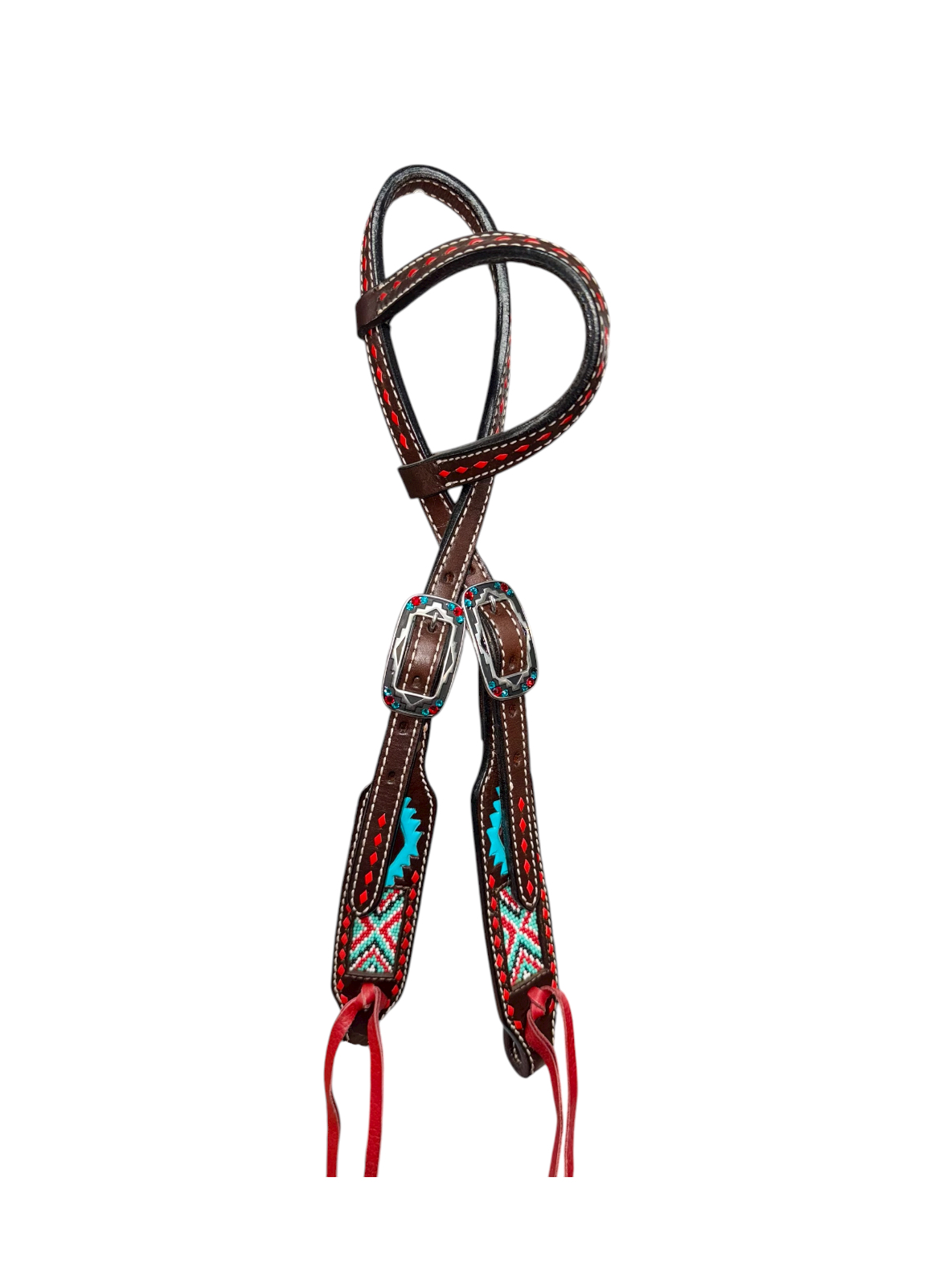 Aztec Beaded One Ear Headstall