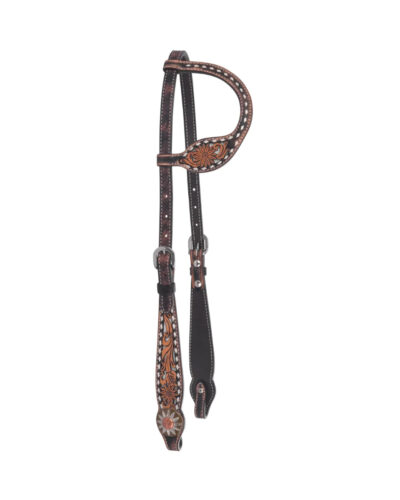Circle Y White Daisy Filigree 1-Ear Headstall