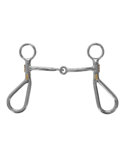 Diamond R Brass Rose Argentine Snaffle Bit
