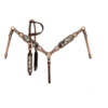 Black & White Hair on Cowhide Inlay Headstall & Breastcollar Set