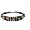 Leather Serape Print Wither Strap