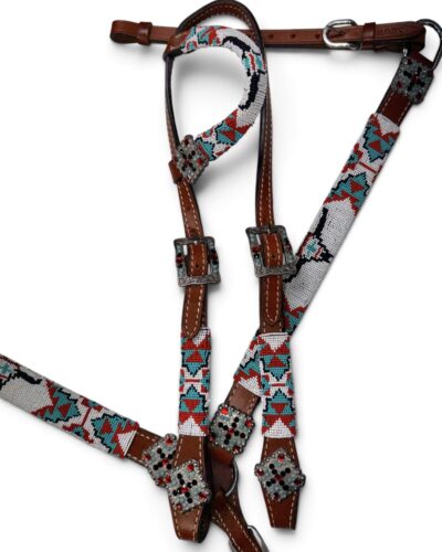 Longhorn Beaded Headstall & Breastcollar Set
