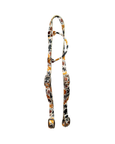 Cowhide Print Nylon One Ear Headstall