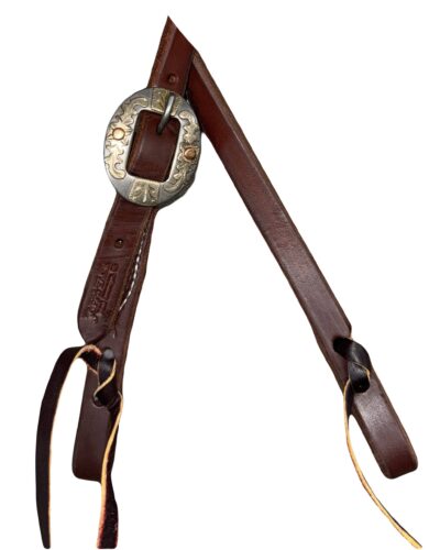 Alternative view of Heavy Oiled Slip Ear Brushed Floral Cart Buckle Headstall