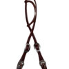 Heavy Oiled Slip Ear Headstall w/ Rosettes