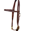 Heavy Oiled Single Buckle Browband Headstall w/ Snaps