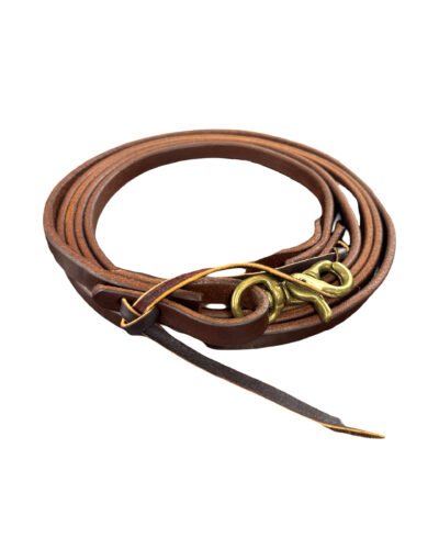 Heavy Oiled 1/2'' Water Loop Harness Leather Roping Rein
