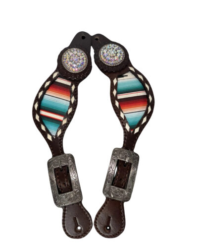 Ladies Size Southwest Serape Print Spur Straps