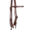 Heavy Oiled Browband Headstall w/ Conchos & Rosettes
