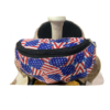 American Flag Print Insulated Nylon Saddle Pouch