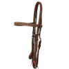 Suede Leather Stitched Browband Headstall