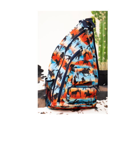Riding Into The Sunset Sling Backpack