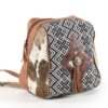 Jacquard & Hair On Cowhide Leather Backpack