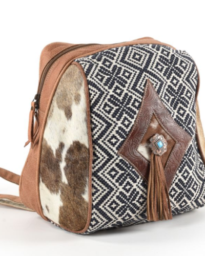 Jacquard & Hair On Cowhide Leather Backpack