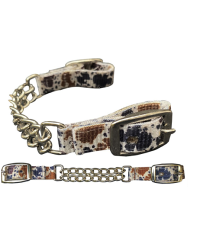 Cow Print Fully Adjustable Nylon Curb Chain