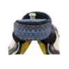 Blue Aztec Print Insulated Nylon Saddle Pouch