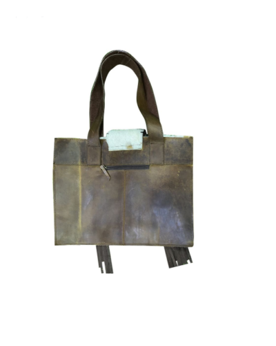 Alternative view of Brown & White Hair on Cowhide Shoulder Bag