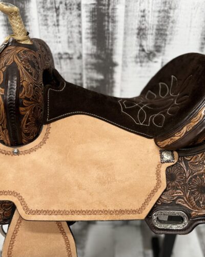 Alternative view of 15.5” Circle Y Just-B-Natural (JBN) Sundown Barrel Saddle