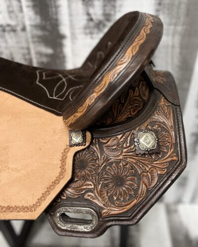 15.5” Circle Y Just-B-Natural (JBN) Sundown Barrel Saddle - Image 3
