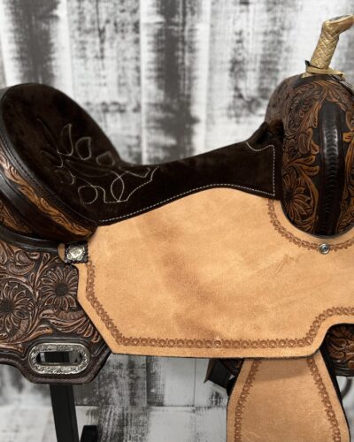 15.5” Circle Y Just-B-Natural (JBN) Sundown Barrel Saddle - Image 6