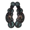 Ladies Metallic Painted Turquoise Spur Straps