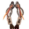 Ladies Leather Spur Straps w/ Hair on Cowhide and Leather Tassels