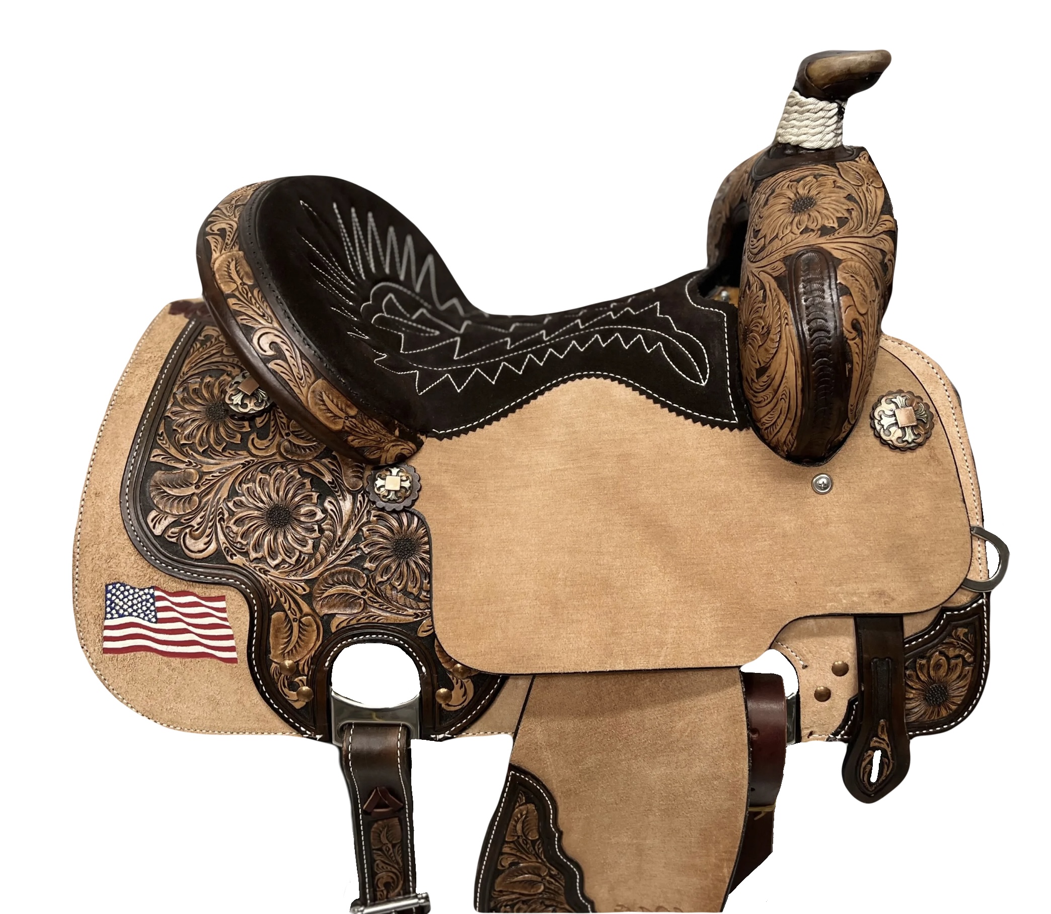 Circle Y Martha Josey Patriot All-Around Saddle Wide Tree MJ43 - Image 4
