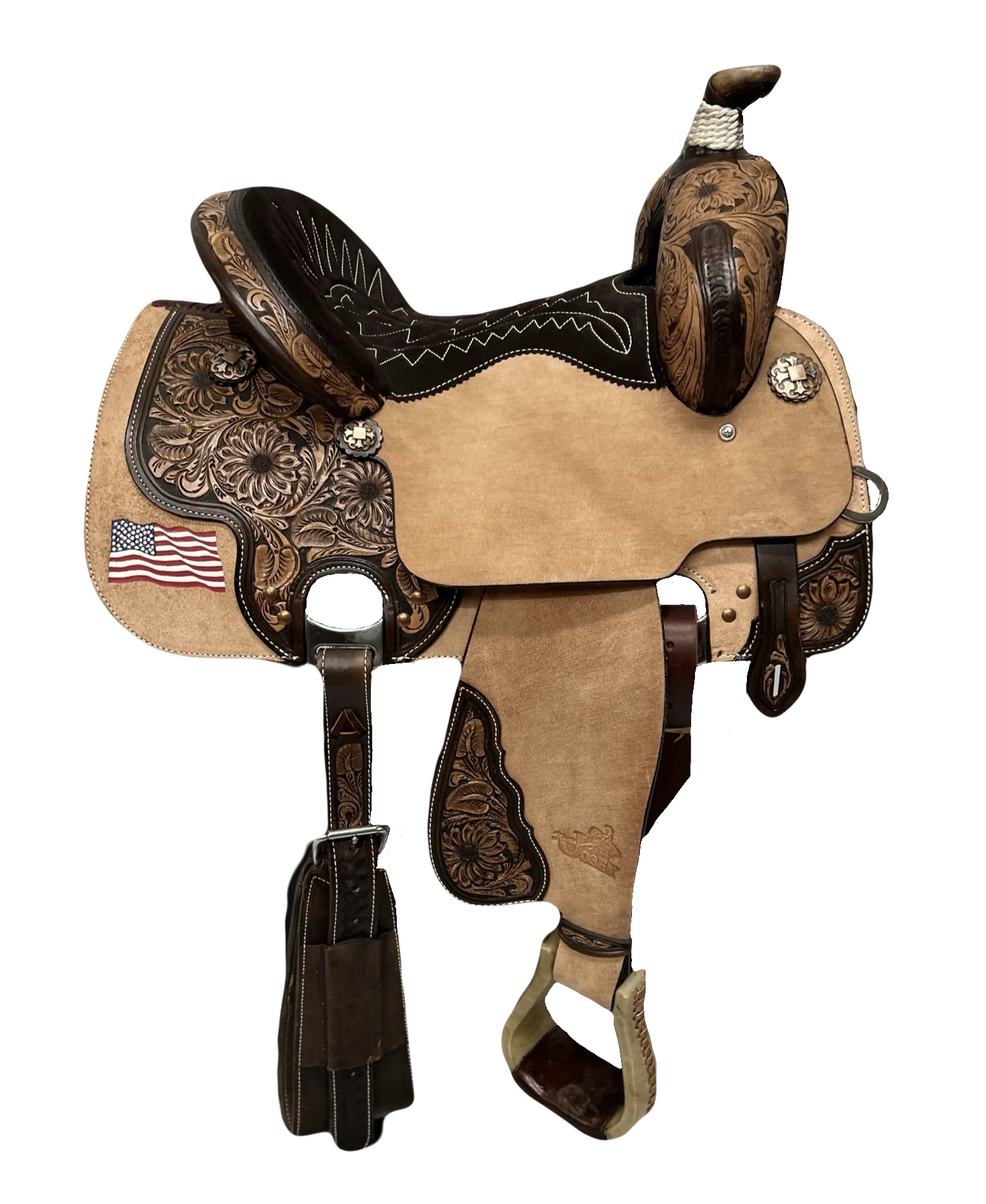 Circle Y Martha Josey Patriot All-Around Saddle Wide Tree MJ43 - Image 5