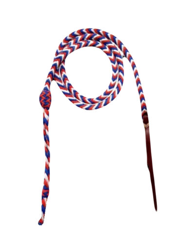 Red, White & Blue Braided Nylon Over and Under Whip