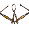 Cowhide Inlay Browband Headstall & Breastcollar Set