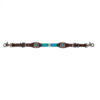 Circle Y Turquoise Roundup Chocolate Wither Strap