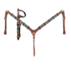 Beaded Southwest Design 1-Ear Headstall & Breastcollar Set
