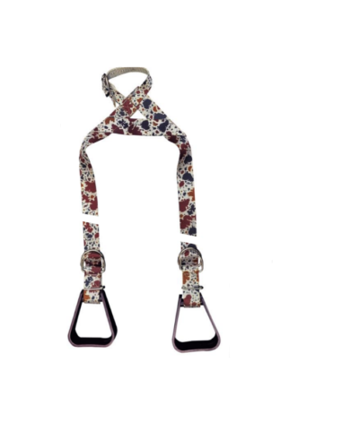 Cow Print Heavy Duty Nylon Adjustable Buddy Stirrups