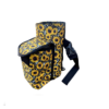 Sunflower & Cheetah Printed Insulated Nylon Bottle Carrier with Pocket