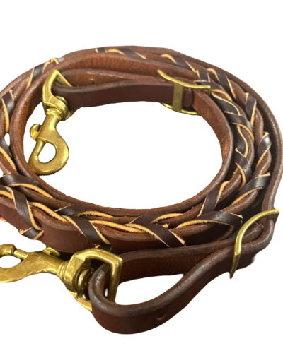 Harness Leather Laced Barrel Reins 3/4"
