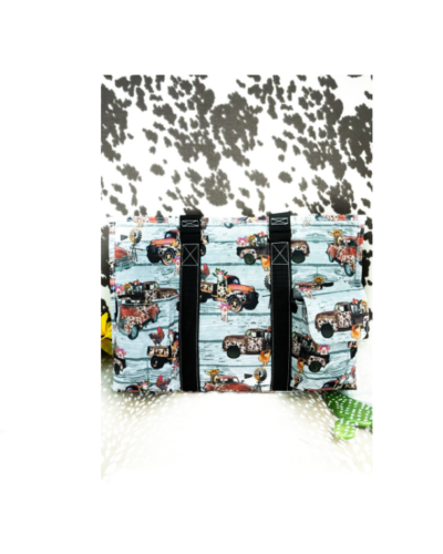 Clucking Good Time w/ Black Trim Large Organizer Tote