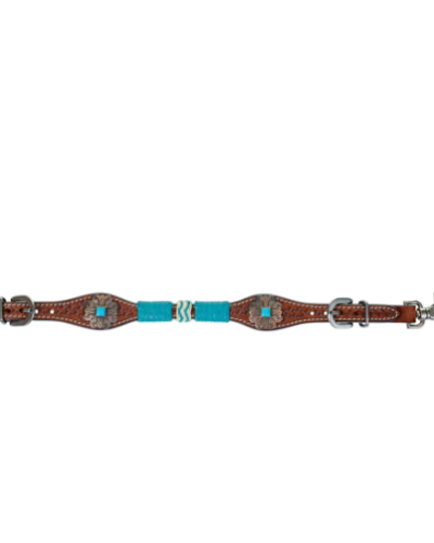 Circle Y Turquoise Roundup Regular Oil Wither Strap