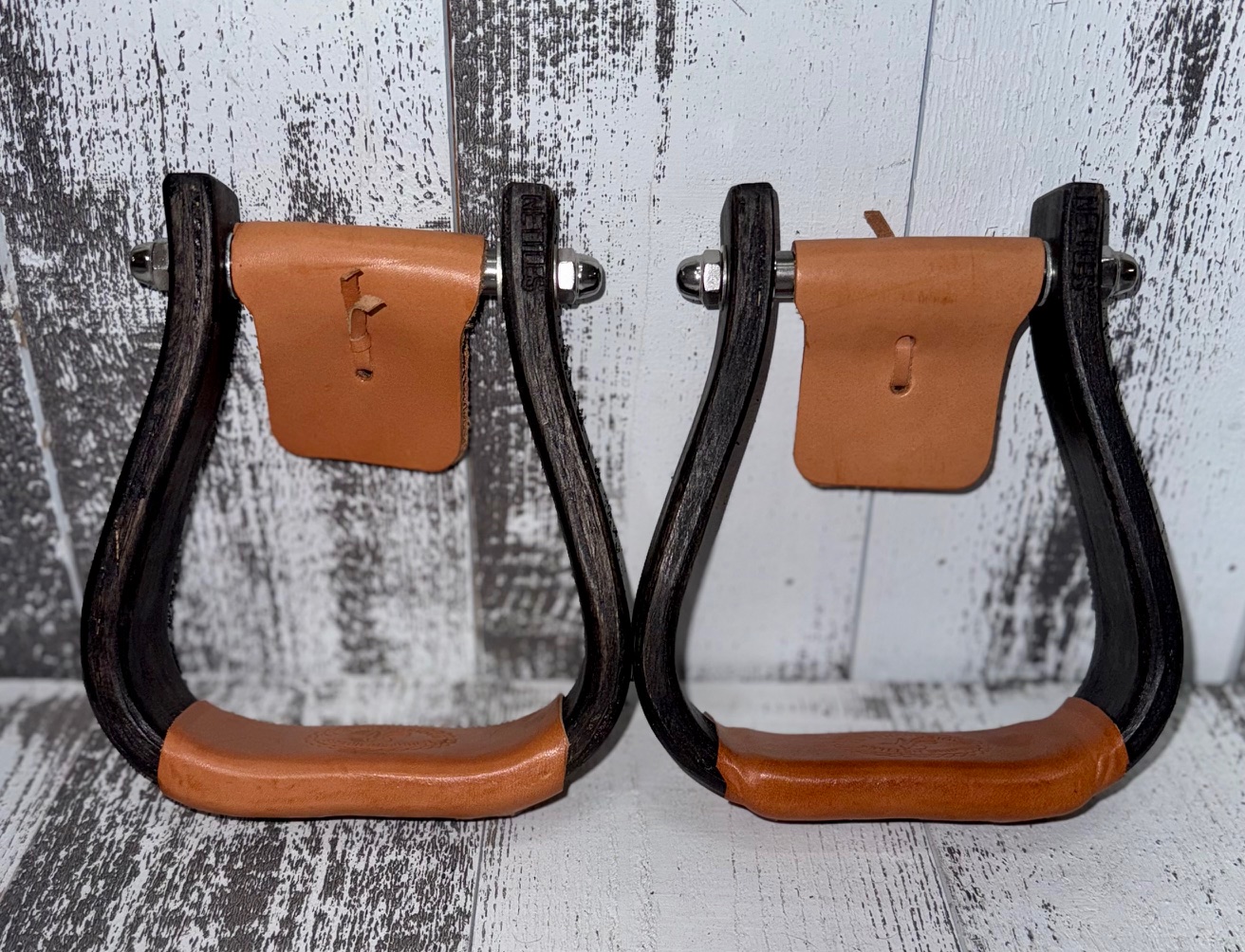Nettles 2'' Charcoal Chisholm Stirrups