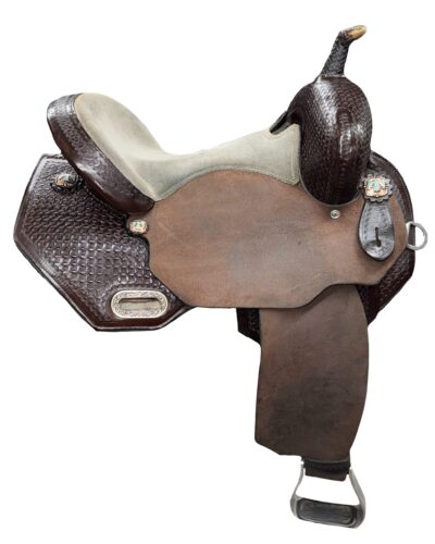 Used 14'' Circle Y Sarah Rose Prairie Rose Barrel Saddle - Image 5