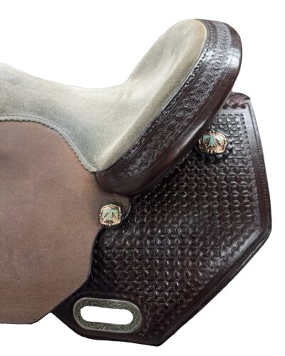 Used 14'' Circle Y Sarah Rose Prairie Rose Barrel Saddle - Image 4